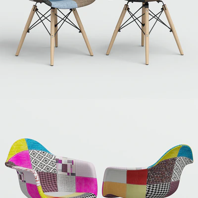 Chair Eames Style DAW Patchwork. — Ver 3