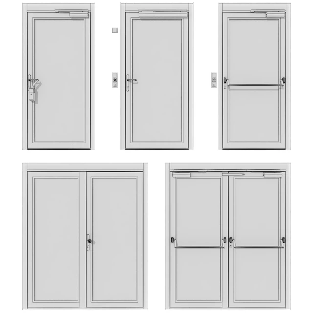 Metal swinging fire doors — Descargar