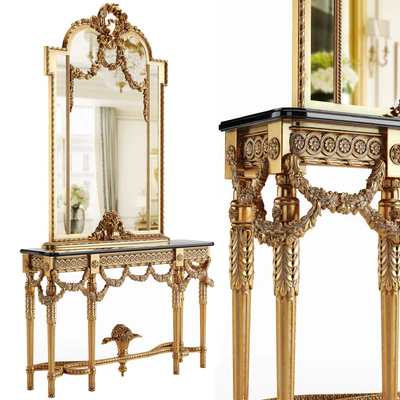Console and mirror ART. 288 CIN55 by Cappellini Intagli — Ver 1