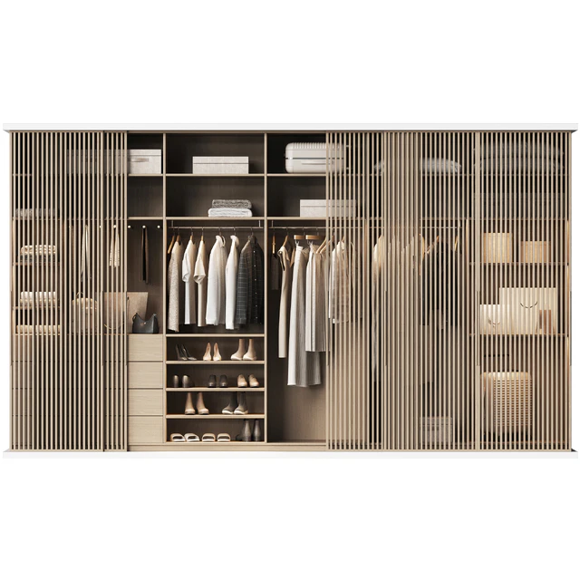 Basic wardrobe made of cabinet furniture with doors — Descargar