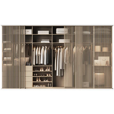 Basic wardrobe made of cabinet furniture with doors — Ver 3