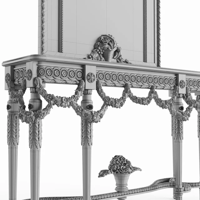 Console and mirror ART. 288 CIN55 by Cappellini Intagli — Descargar