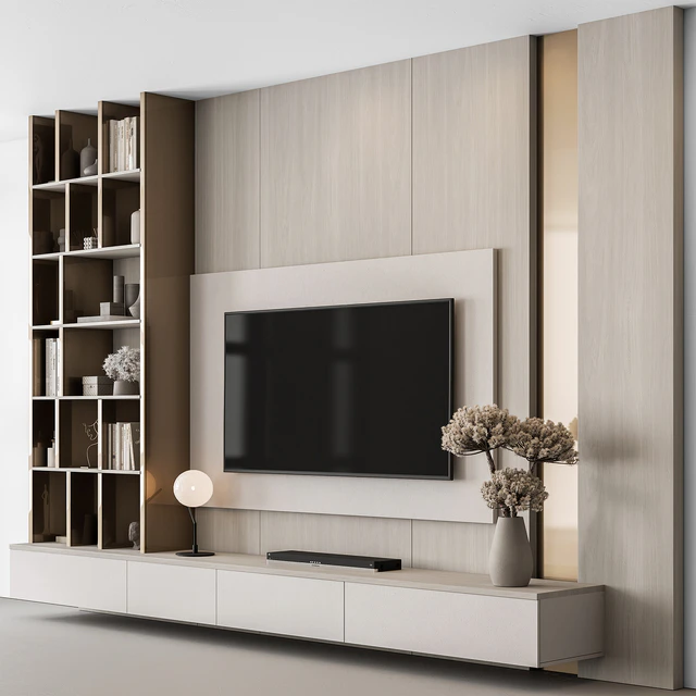 TV Wall Beige and Gold - Set 147 — Descargar