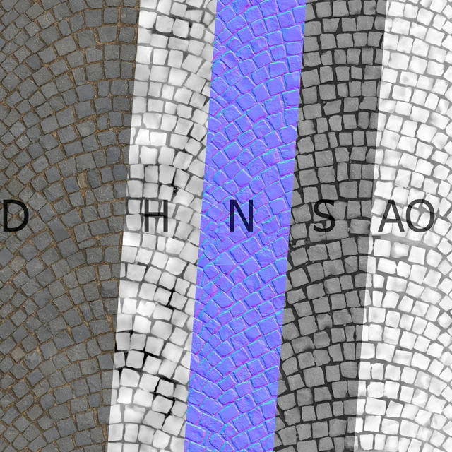 Material of wet radial paving 01 — Descargar