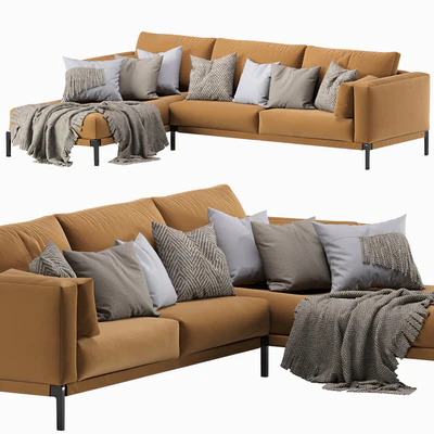 Flexform Romeo Chaise Longue Sofa — Ver 3