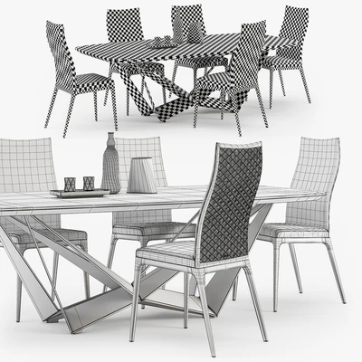 Cattelan Italia Arcadia couture chair H Skorpio table — Ver 2