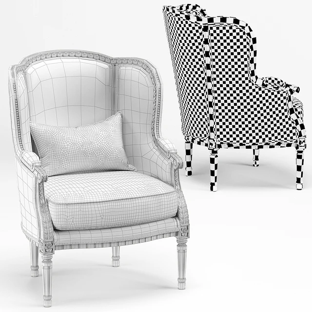 Louis XV Wing Chair — Download