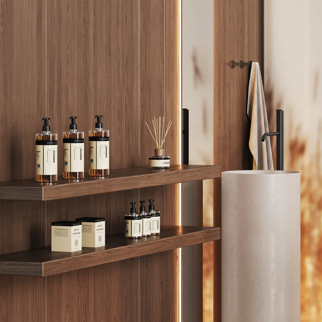 Modern minimalistic spa with wheat ears behind glass — Descargar