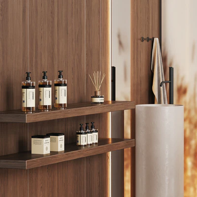 Modern minimalistic spa with wheat ears behind glass — Ver 3