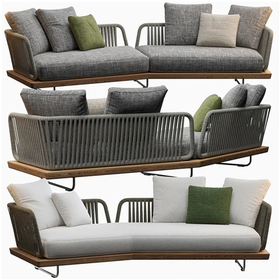 Sunray sofa Minotti outdoor — Ver 3
