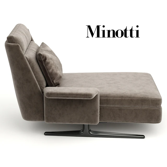Шезлонг (кресло) Spencer Chaise Longue от Minotti — Скачать