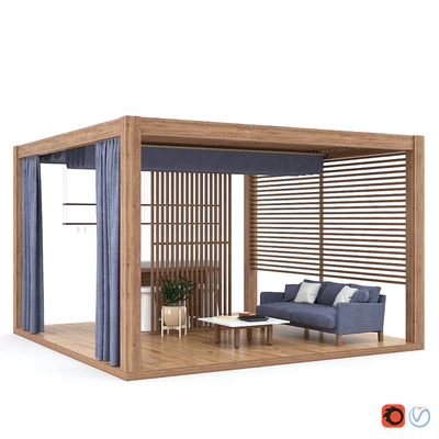 Садовая беседка с диваном Dumas Living Divani — Вид 1