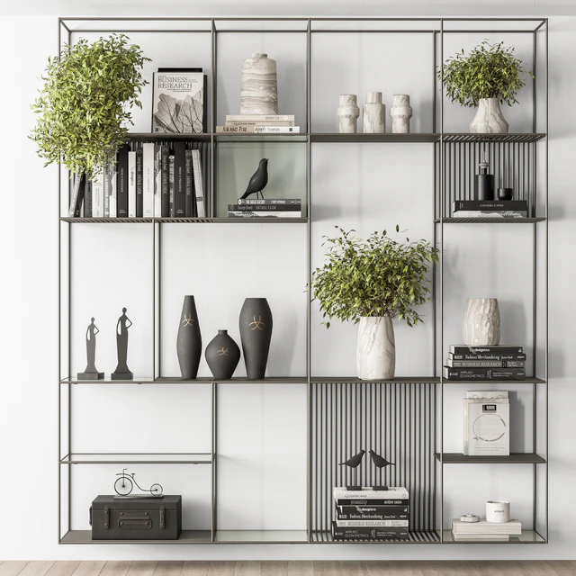 Metal Shelves Decorative with plant - Rack Set 10 — Скачать