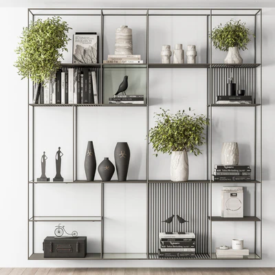 Metal Shelves Decorative with plant - Rack Set 10 — Вид 1