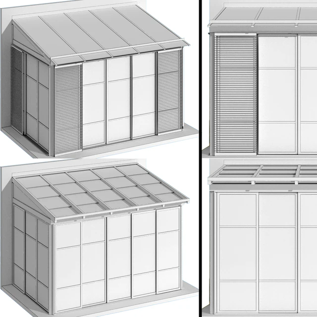 Metal glazed veranda terrace — Descargar