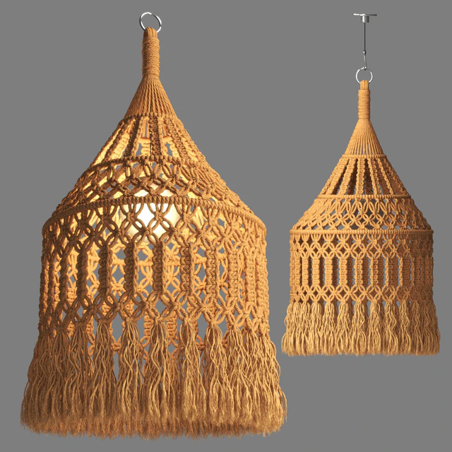 Organic Macrame Pendant — Скачать