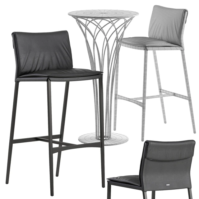 Cattelan italia Isabel barstool Nido table set — Descargar