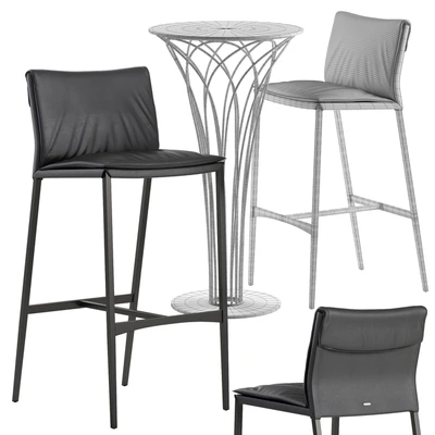 Cattelan italia Isabel barstool Nido table set — Ver 2