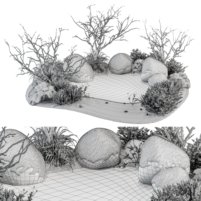 Landscape Furniture Snowy Lake - Set 48-C — Descargar