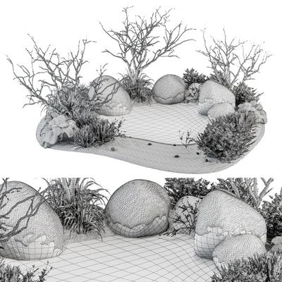 Landscape Furniture Snowy Lake - Set 48-C — Ver 3
