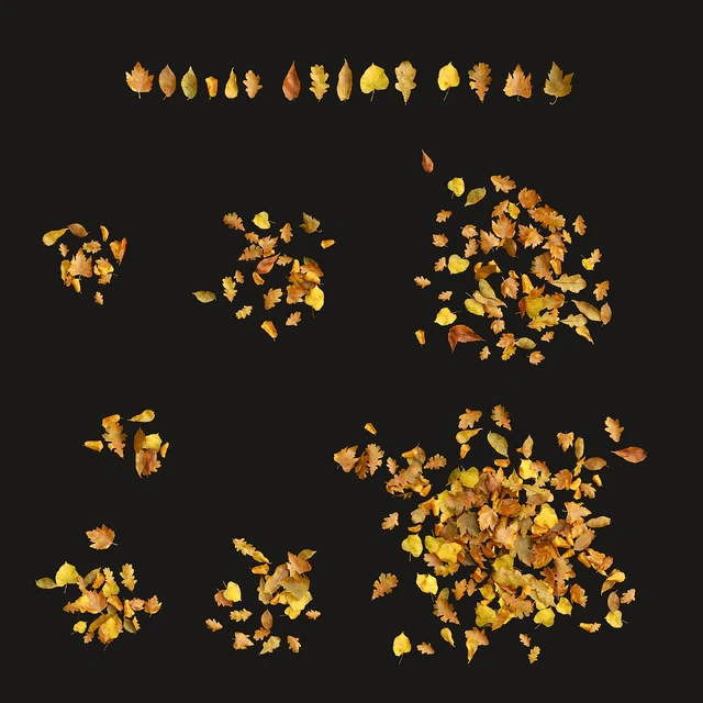Wet asphalt with leaves. Autumn. Editable — Descargar