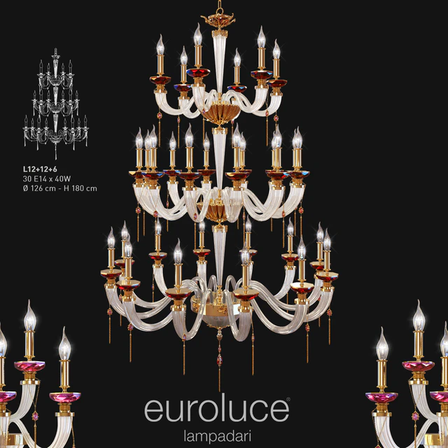 Chandelier JULIENNE Clear L12 + 12 + 6 — Descargar