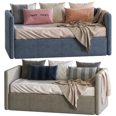 Children's sofa bed with decorative pillows 2 — Ver 1