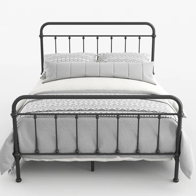 Giselle Antique Graceful Dark Bronze Victorian Iron Bed by iNSPIRE Q Classic — Ver 2