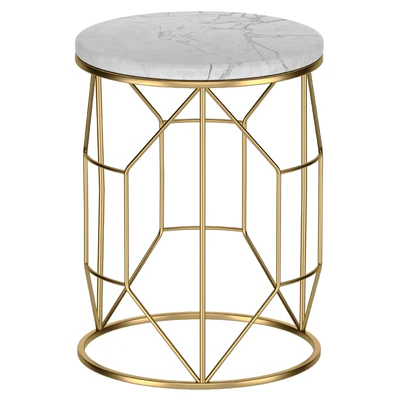 Marble and metal coffee table — download