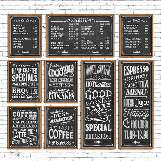 Cafe chalk boards — Descargar