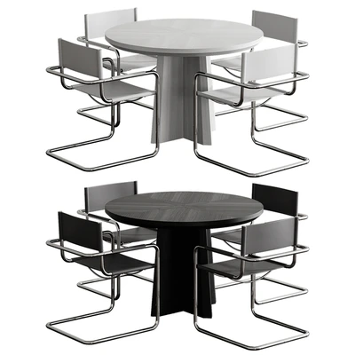 Стол CROSS ROUND by bino home со стульями MOMO HOME Store — Вид 2