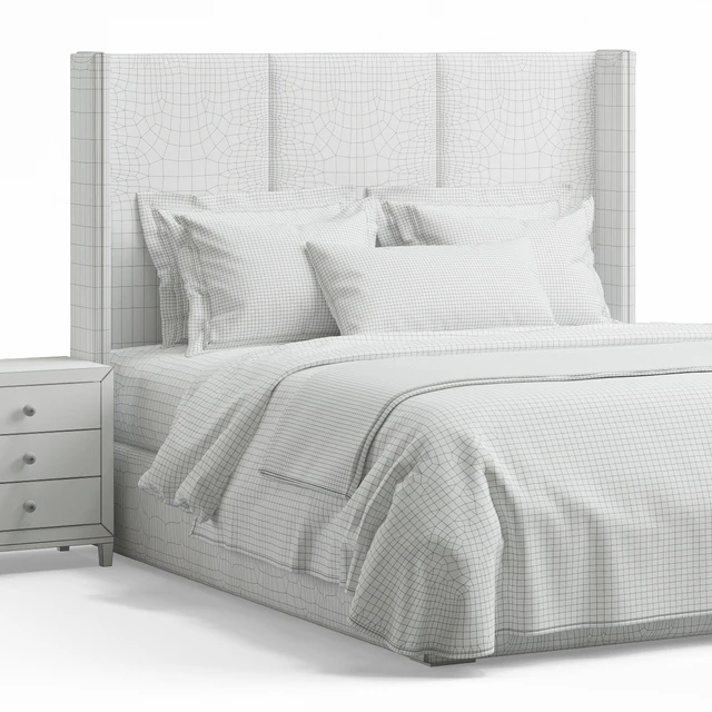 Striped Headboard Bed — Скачать