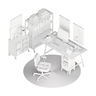 Utespelare Industrial Desk — Вид 3