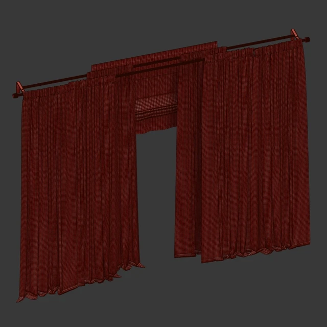 Curtains with roman and tulle. — Descargar