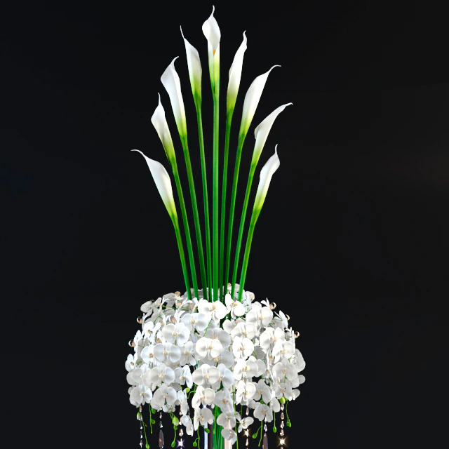 tall bouquet in a glass vase — Descargar