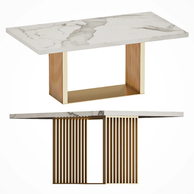 Dining table with marble top | Linkoln Cazarina — Скачать