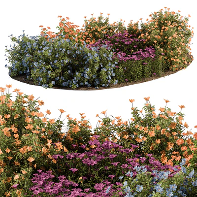 Garden Set colorful Flower Bush  - Outdoor Plants Set 424 — Вид 1