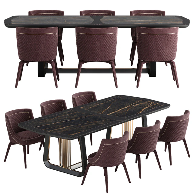 Vittoria Frigerio Perla chair Arquis table set — Descargar