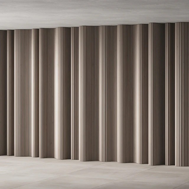 434 wall composition 15 wave fluted wood Reeded Panels 02 — Descargar