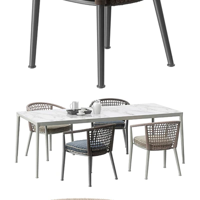 B & B Italia Outdoor ERICA '19 chairs set — Ver 2