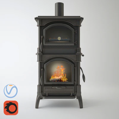 Retro Fireplace / Old Fireplace — Ver 1
