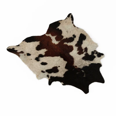 Black and Brown Spotted Cowhide Rug — Ver 2