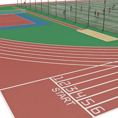 Football field with players — Ver 2