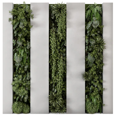 Indoor Wall  Vertical Garden in Concrete Base - Set 930 — Вид 2