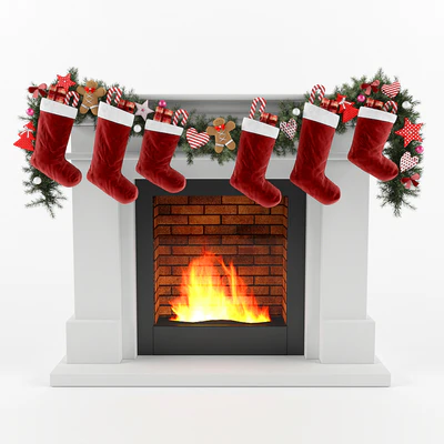 Christmas fireplace — Ver 1