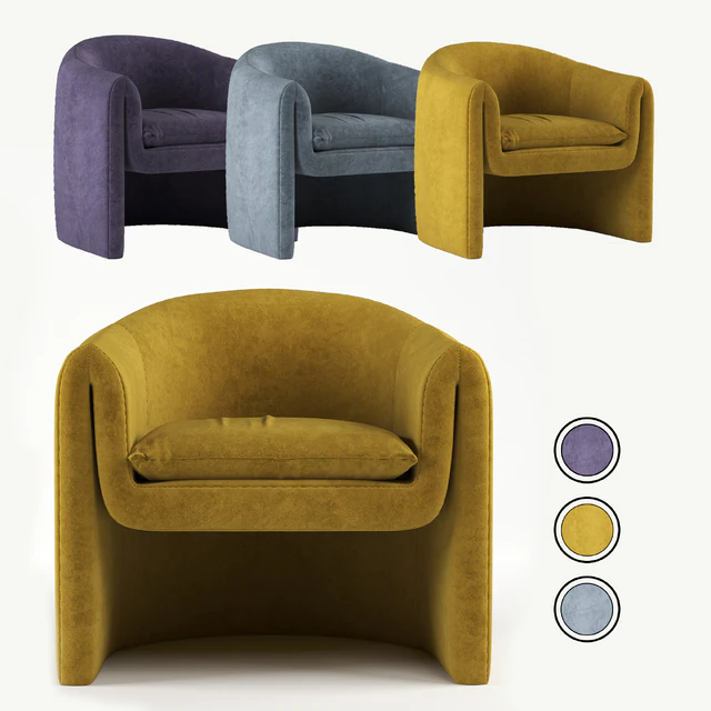 Velvet Sculptural Chair — Скачать
