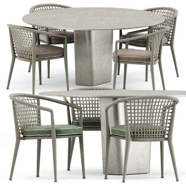 Erica 19 chair by bebitalia and Tao dining table by Tribu — Descargar