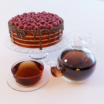 Chocolate cake & tea — Вид 1