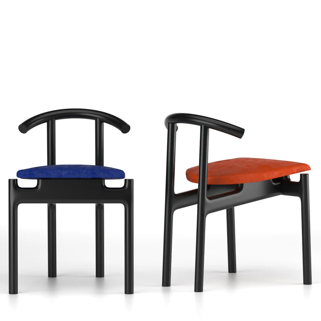 Unika Moblar Inge black / velvet Hans black / velvet Dining chair stool — Descargar