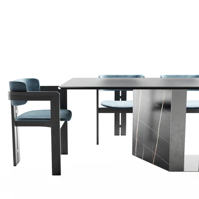 Gallotti &amp; Radice 0414 chair | Platinum table — Ver 2